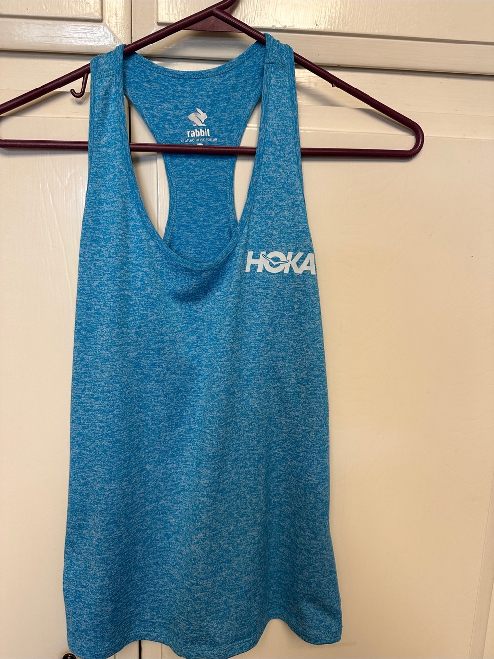 Hoka/Rabbit Women's Heather Teal Racerback Tank